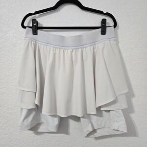 Lululemon‎ 14 Court Rival High-Rise Tennis Skirt White Skort Activewear Prep